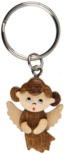 Schlüsselanhänger Naturholz-Engel, sortiert
