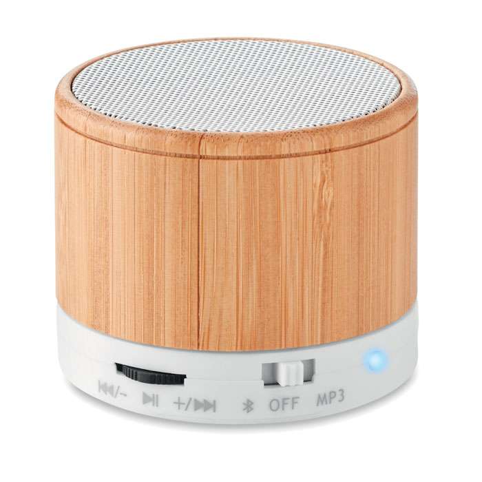 Runder wireless Lautsprecher ROUND BAMBOO