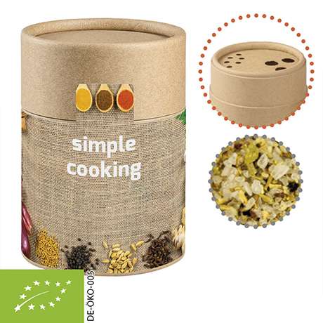 Bio Gewürzmischung Kräutersalz, ca. 80g, Kraftpapierstreuer Midi