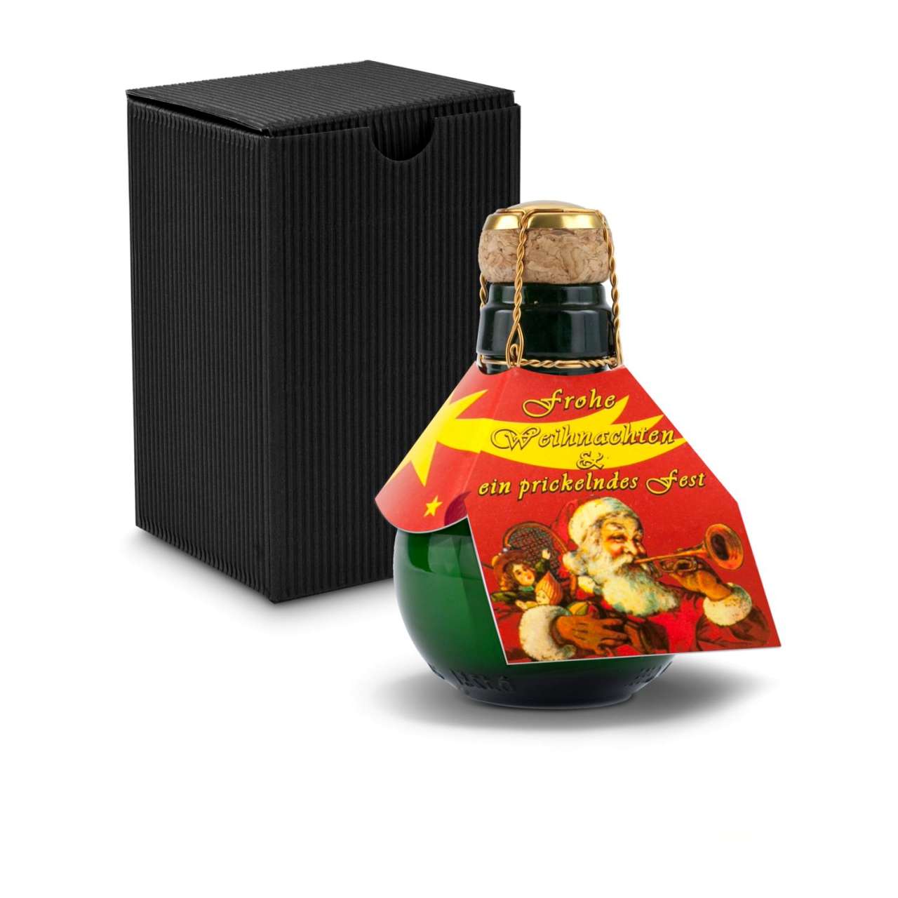 Kleinste Sektflasche der Welt! Weihnachtsgruß - Inklusive Geschenkkarton in, 125 ml
