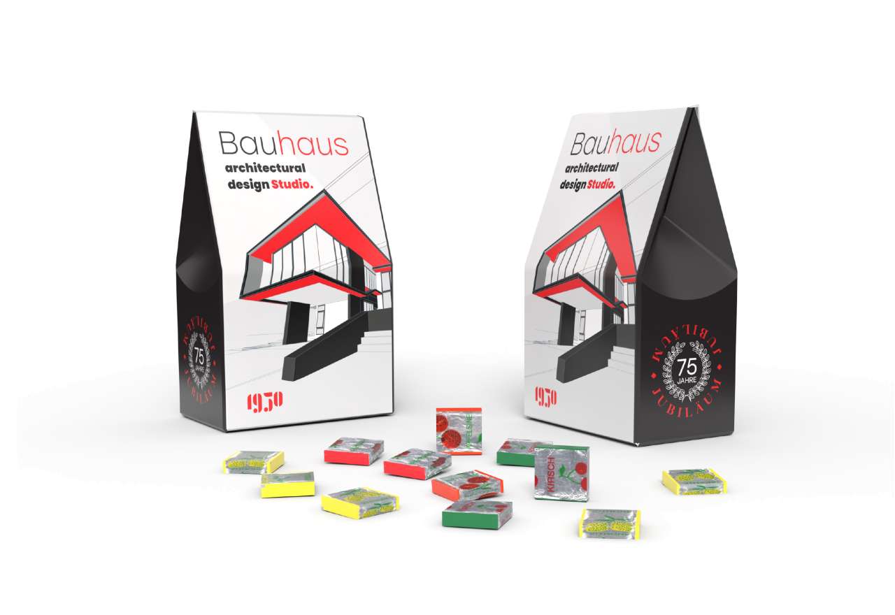 Fruchtkaramellen in Mini Standbodenkartonage