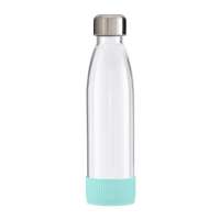 Flasche transparent, Hülle mint