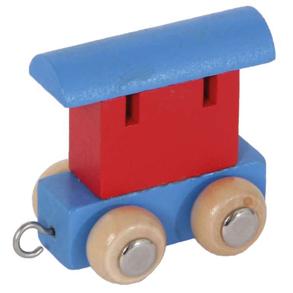 Buchstaben-Waggon rot & blau