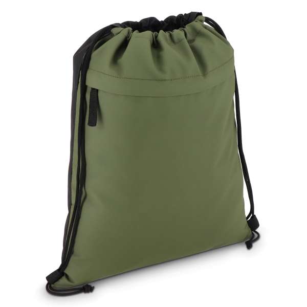 PU-beschichtete R-PET 600D Kordeltasche 33 x 42 cm