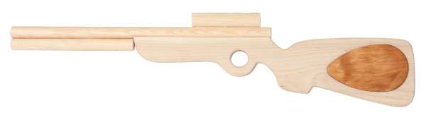 Holzgewehr mit Zielfernrohr, natur