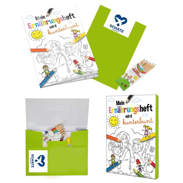 Malbuch / Mal-Set A6 - Ernährung