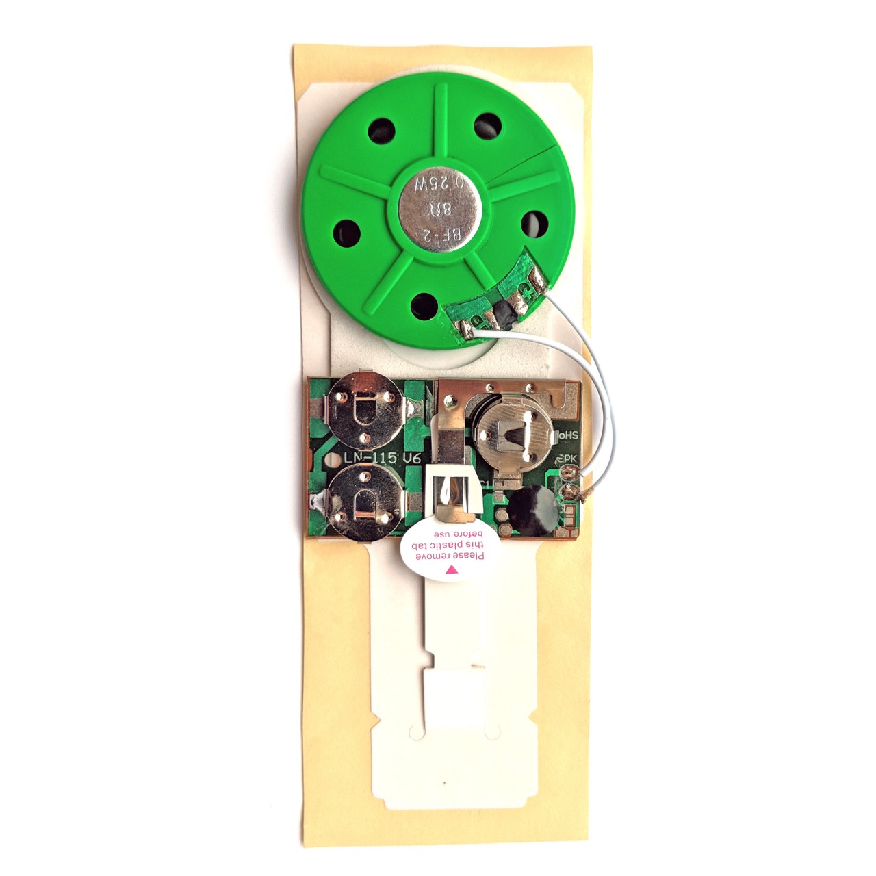 Soundmodul mit Laschenaktivierung für Grußkarten