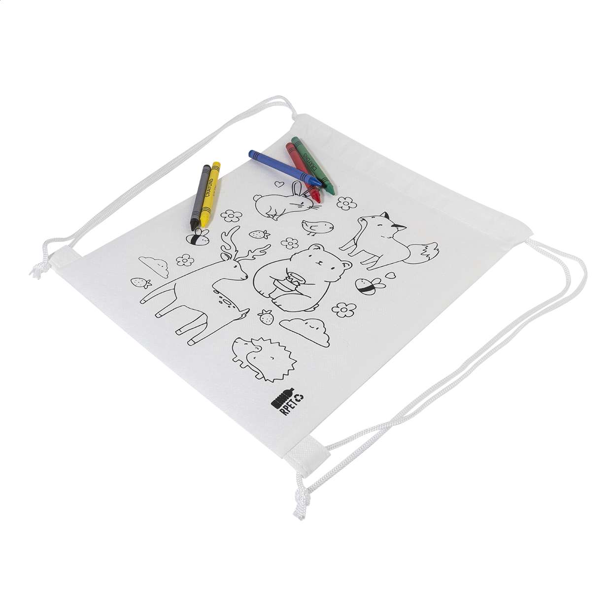 RPET Färbebeutel mit Kordelzug, Tiere Zocolo