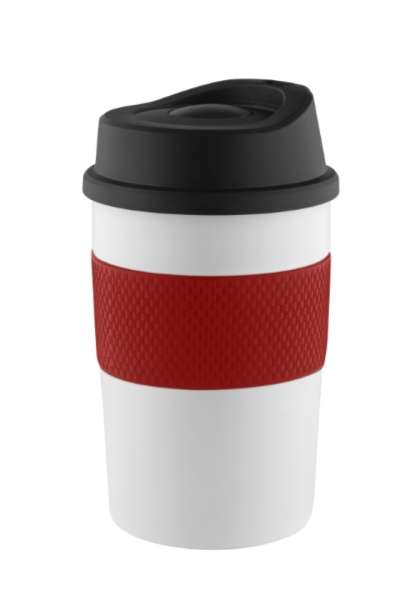 Metmaxx® Thermobecher "CremaCoffeeHouse" weiß/Ring