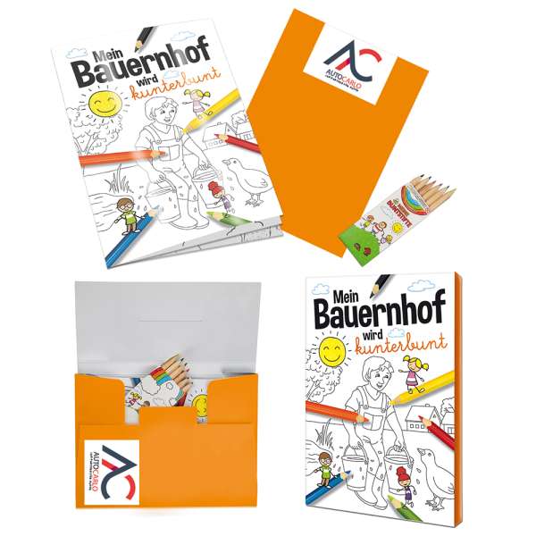 Malbuch / Mal-Set A6 - Bauernhof