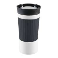 Becher weiß, Hülle dunkelgrau