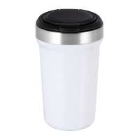 Innenbecher silber, Deckel schwarz, Tasse weiß