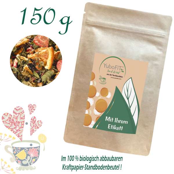 YuboFiT® Früchtetee HEDWIG LIEBT ERDBEERE UND MINZE