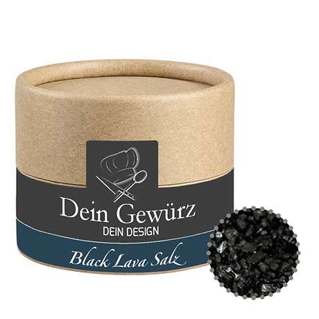 Gewürzmischung Black Lava Salz, ca. 75g, Kraftpapierdose Mini
