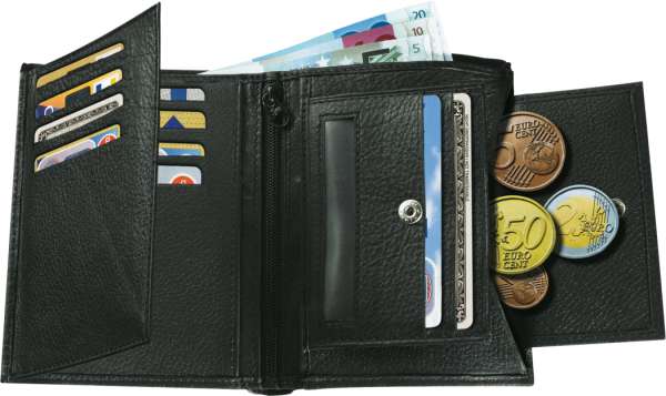 Echtleder-Geldbörse TRAPANI