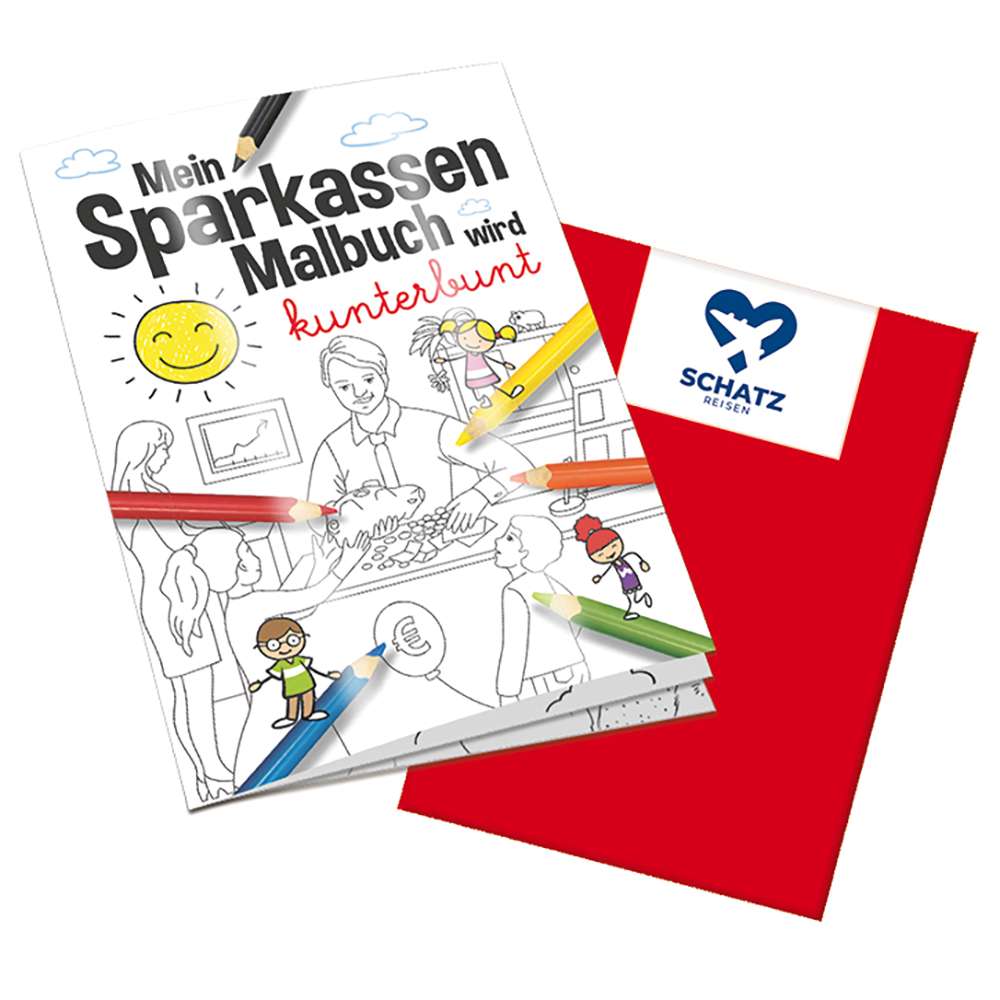 Malbuch / Mal-Set A6 - Sparkassen