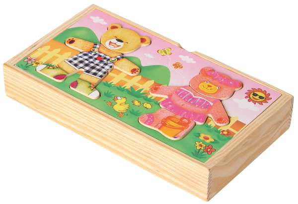 Ankleidepuzzle Berta und Willi, bunt