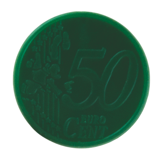 Schlüsselanhänger Einkaufswagen-Münze mit € 0,50 Münze
