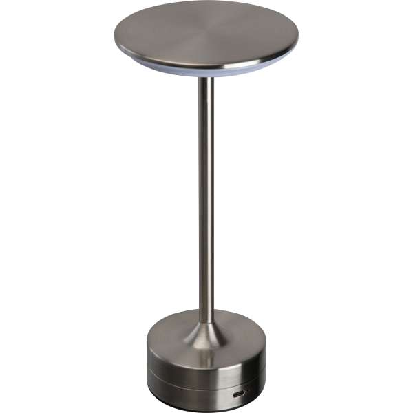 Tischlampe aus Edelstahl mit Akku SYLWAN