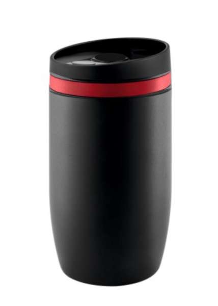 Metmaxx® Thermobecher "CremaOfficinaNero" schwarz / Ring schwarz