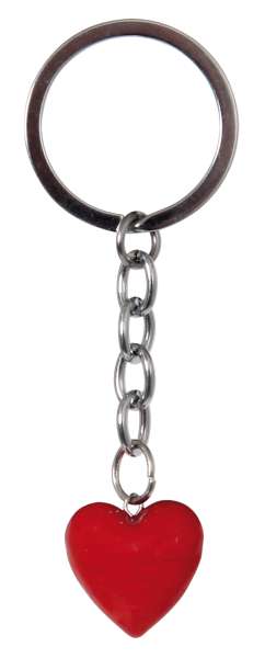 Schlüsselanhänger rotes Glasherz