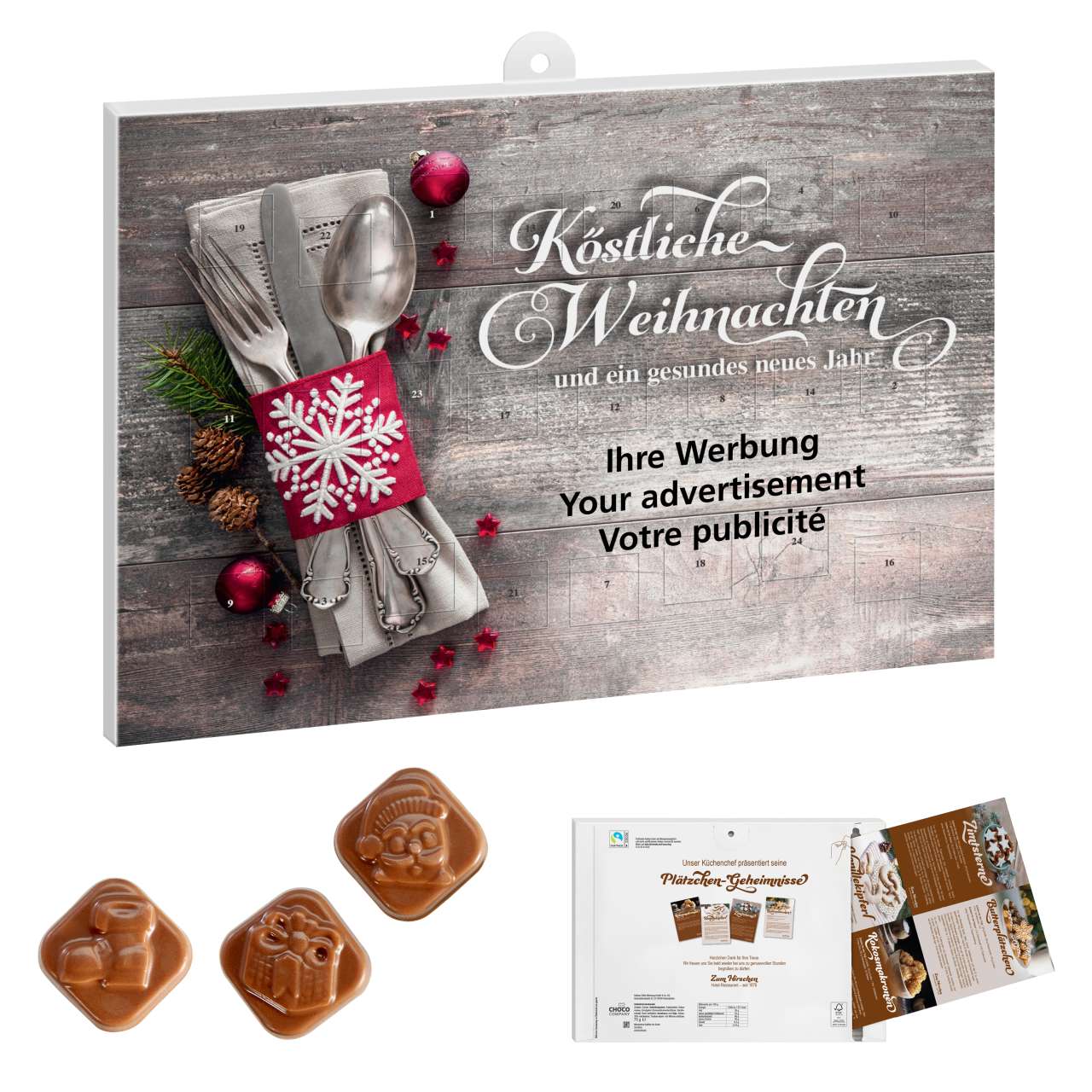 Werbeeinleger Adventskalender - personalisierbares STANDARDMOTIV