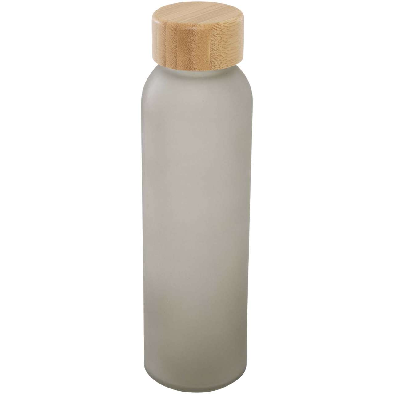Lume 500 ml Flasche aus mattiertem Kalknatronglas mit Bambusdeckel