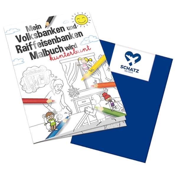 Malbuch / Mal-Set A6 - Volksbanken&Raiffeisenbanken