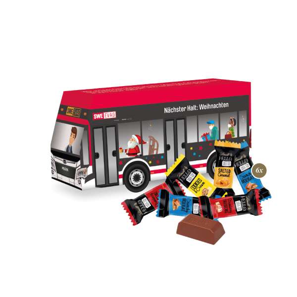 3D Präsent "Bus" mit Lindt HELLO