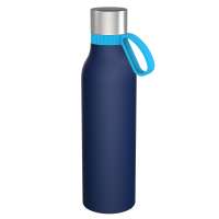 Flasche blau, Ring cyan