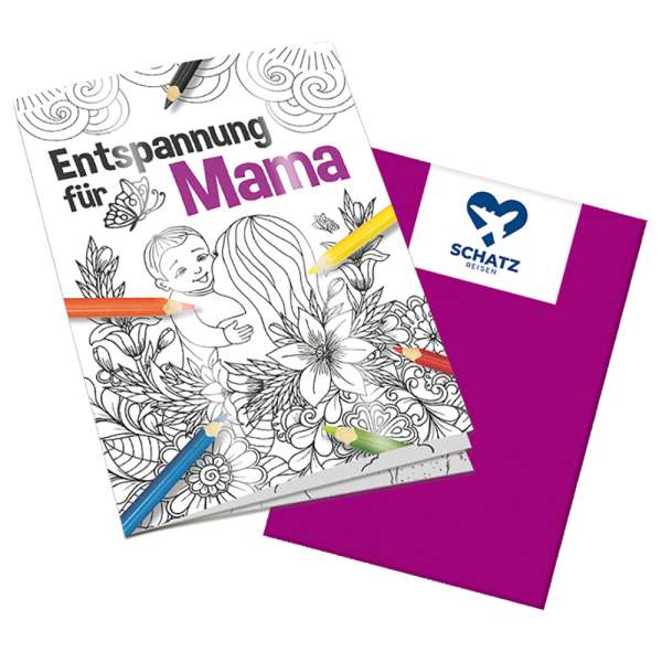 Malbuch / Mal-Set A6 - Entspannung für Mama