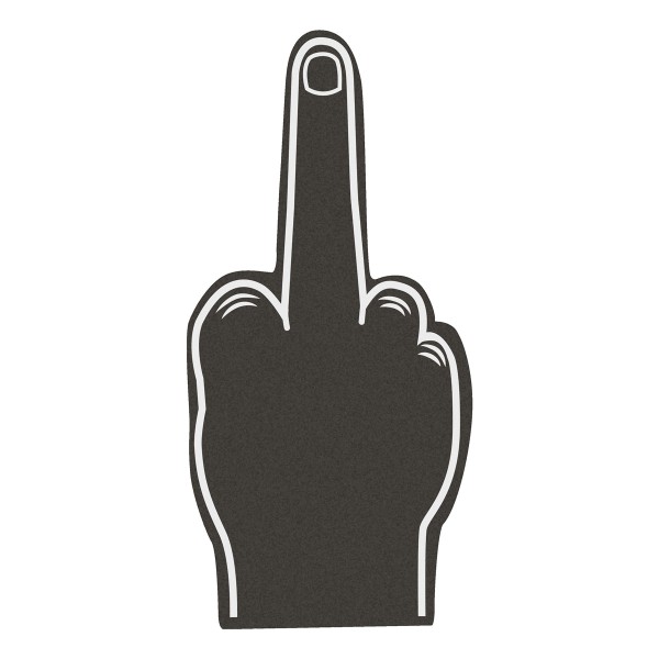 Winkehand aus Schaumstoff MITTELFINGER