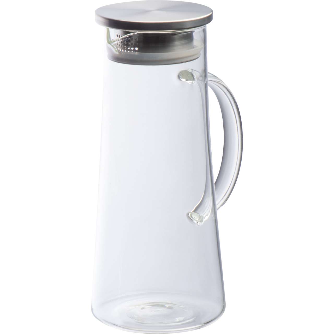 Glaskaraffe mit Edelstahldeckel, 1.350ml ELLIOTT