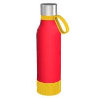 Flasche rot, Ring gelb, Hülle gelb