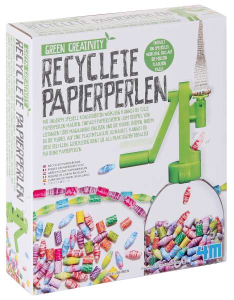 Recyclete Papierperlen, Bastelset