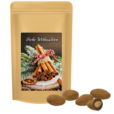 Schokomandeln mit Zimt, ca. 80g, Standbeutel Midi