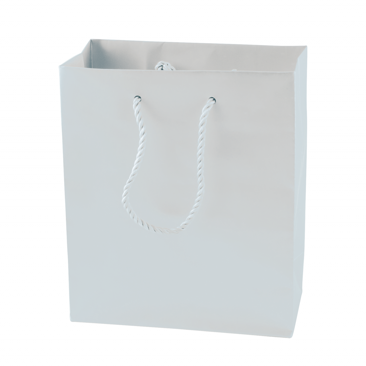 Matte Papiertasche schwarz und weiß 270 x 370 x 120 mm