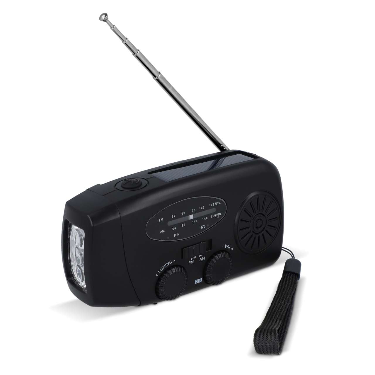 SafeSound Notfallradio mit Solar und Handaufzug
