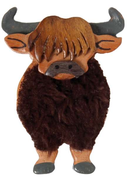 Magnet Tier mit Glupschaugen und Plüschfell