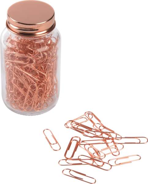 Büroklammern im Glas COPPER CLIP