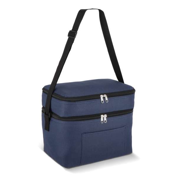 R-PET 600D Doppelfach-Kühltasche 30 x 20 x 25cm 12L