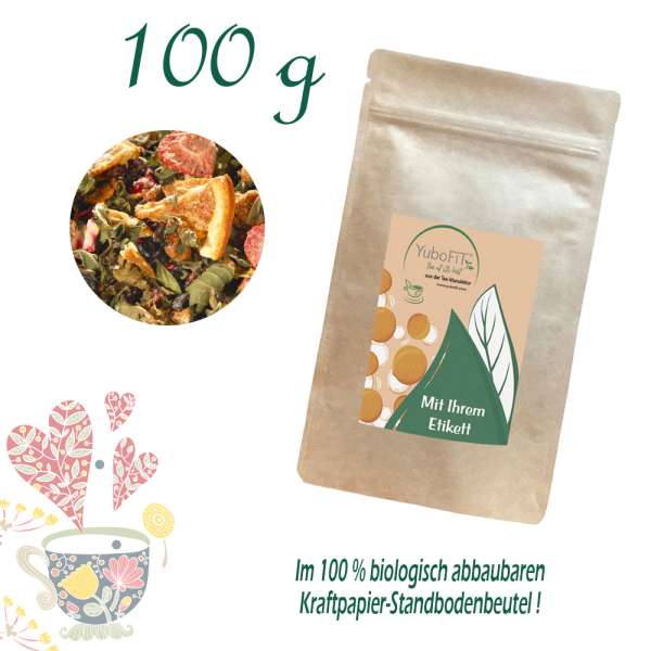 YuboFiT® Früchtetee HEDWIG LIEBT ERDBEERE UND MINZE