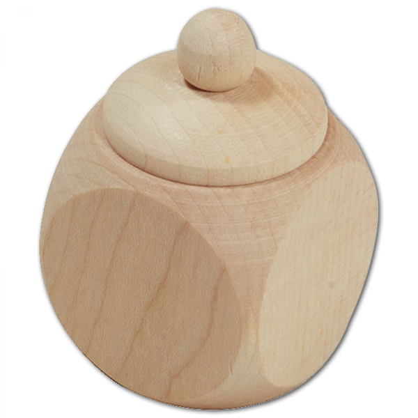 Holzdose, mit Schraubverschluss, neutral aus Holz 3 cm