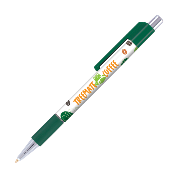 BATAM Kugelschreiber Grip mit Griffzone und farbigen Akzenten und 4c-Druck all-over