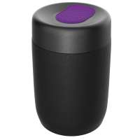 Pot schwarz, Deckel lila