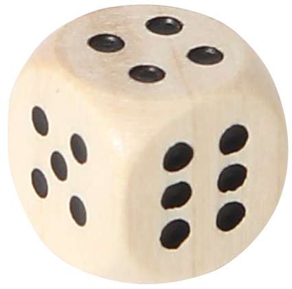 Augenwürfel 12 mm, Holz, natur