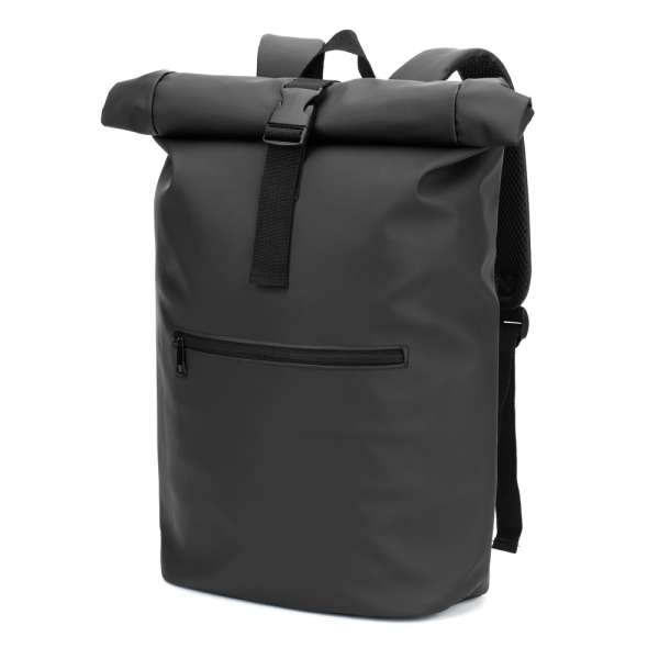 PORTLAND Roll-Top-Rucksack aus PU mit Laptopfach, 16"