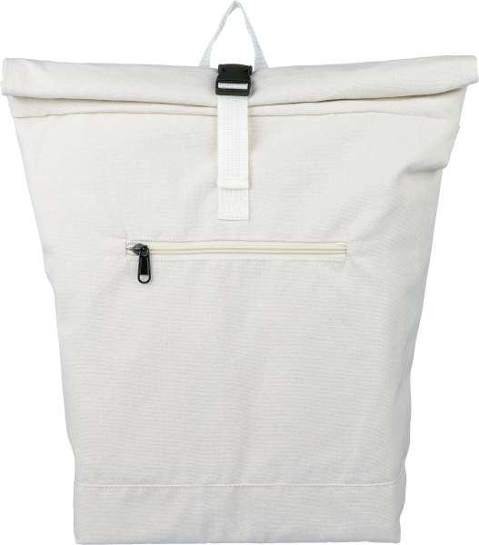 Rolltop-Rucksack Thaddeus aus recyceltem Poly-Baumwollgewebe (330 g / m2)