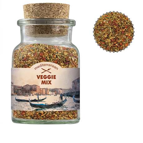 Gewürzmischung Mediterraner Veggie Mix, ca. 50g, Korkenglas