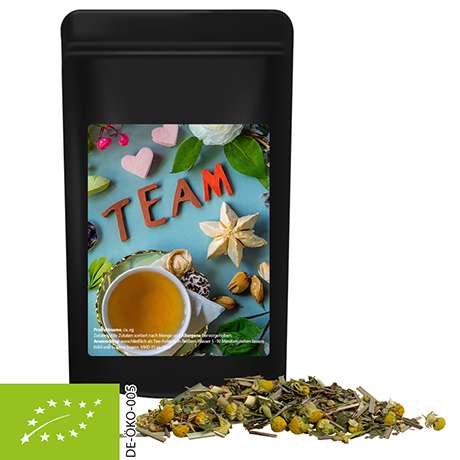 Bio Kräutertee Kräuterfantasie, ca. 20g, Standbeutel Midi schwarz